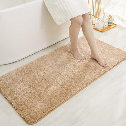 COSYHOMEER Extra Thick Bath Rugs for Bathroom Non Slip Bath Mat 24x48 Beige - color: Beige, size: 2' X 4' (Rectangular)