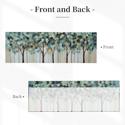 Tree Curtain Valance Short Rod Pocket Window Treatment for Living Room Bedroom Kitchen Bathroom 1 Panel 54" W x 18" L - color: Tree