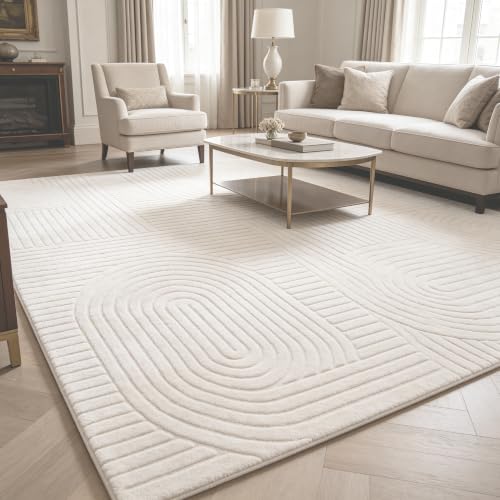 Beige Solid Area Rug 6x9, Washable Rugs for Living Room Bedroom - color: Light Beige, size: 6' x 9' (Rectangular)