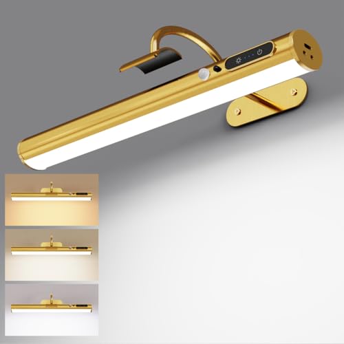 Motion Sensor Battery Operated Picture Light,Wireless Picture Light - color: Motion Sensor Brass