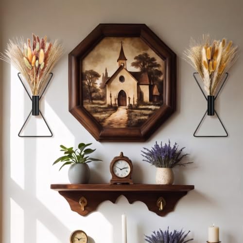 Peryiter Black 2 Pcs Boho Wall Decor Metal Wall Art, X Shape - color: Black, style: X Shape