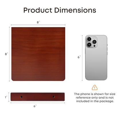 Small Floating Shelves for Wall Set of 2, 8 Inch Square Shelves,Dark Walnut - color: Dark Walnut, size: 8 Inch-2 Pcs