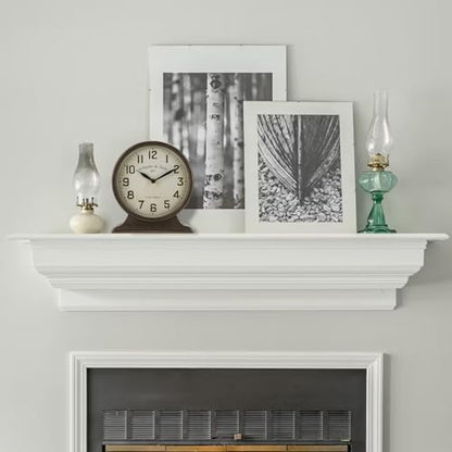 NIKKY HOME Antique Mantel Clock, Large Table Clock, Battery Operated