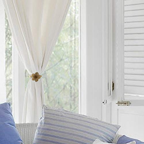 Lewondr Magnetic Window Curtain Rope Holdbacks, Large, Coffee - color: Coffee, size: Large