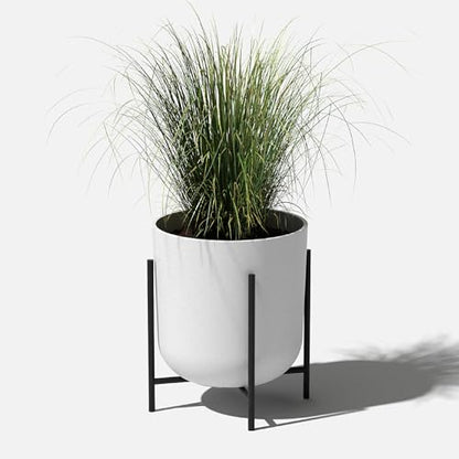 Veradek Mason Series Raised Lima Planter - Round Planter with Stand - color: White, size: 15 inch - 2 Pack
