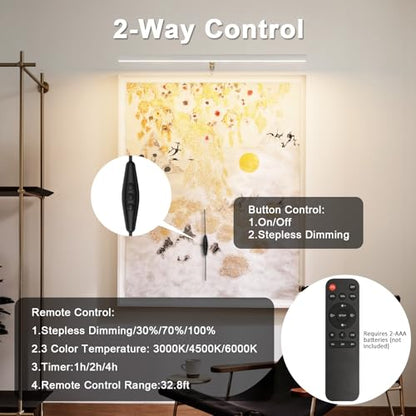 24" LED Picture Light Plug in, 9W Nickel Art Light - color: Nickel, size: 24 inch