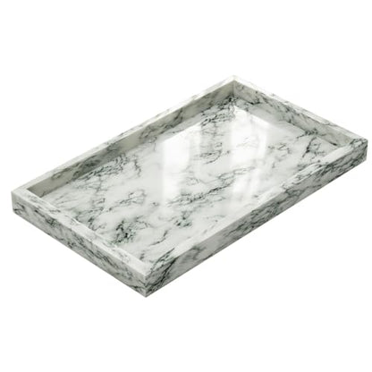 Decorative Natural Marble Vanity Trays,11.8x7.9x1.2in,Cyan Green - color: Cyan Green Texture