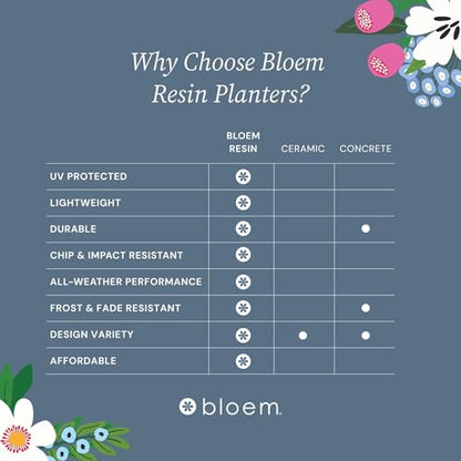 Bloem Ariana 12" Plastic Self-Watering Planter, Dusty Rose, 2-Pack - color: Dusty Rose, size: 12" (Pack of 2)