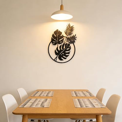 Metal Tropical Leaves Wall Art Decor, Metal Leaf Wall Hanging Sculpture