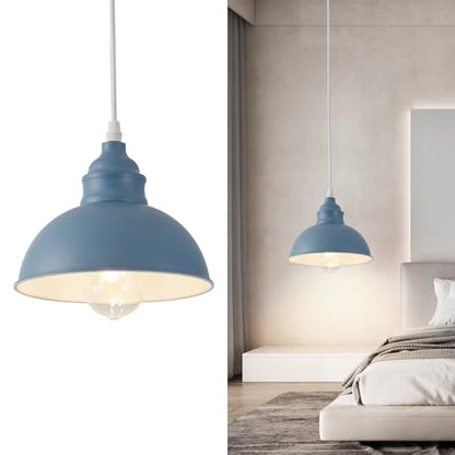 Plug in Pendant Light, 15FT Hanging Lights, On/Off Switch - color: Blue