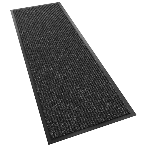 Front Door Mat, 72" x 24" Heavy Duty Indoor Outdoor Doormat - color: Black Stripe, size: 2' x 6' (Rectangular)