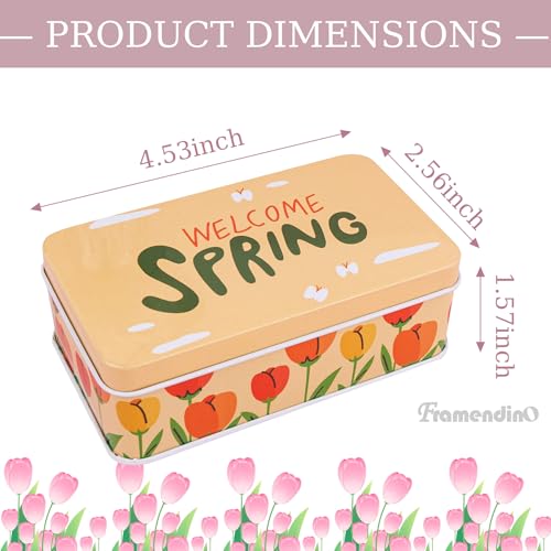 Framendino, 5 Pack Mini Tinplate Tin Boxes Floral Trinket Jewelry Coin Containers for Jewelry Storage Case - color: Flower 1