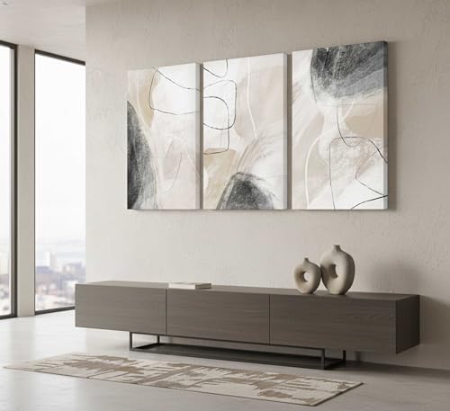 SMFARTJX 3Pcs Modern Abstract Canvas Wall Art 16x24in