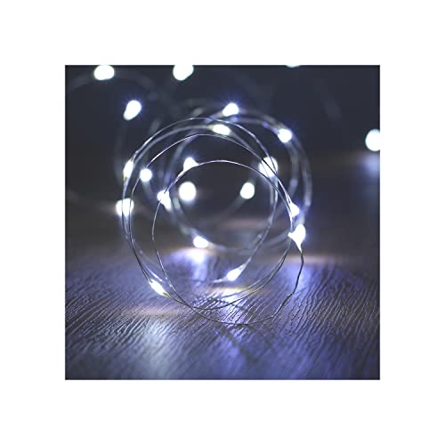Fairy Lights Battery Operated, 10Feet 30 LED String Lights Indoor Outdoor, Starry Twinkle Light for Wedding Party Christmas Table Decorations, Cold White Bluish（AA Batteries not Included） - color: Cold White（Bluish）, size: 10 ft