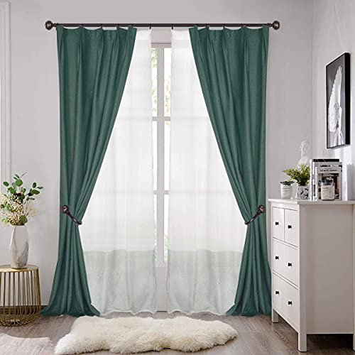 SZXIMU Curtain Drapery Holdbacks for Wall, 2 Pack, Netted Finials, Bronze - color: Bronze Netted Texture