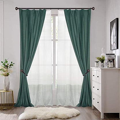 SZXIMU Curtain Drapery Holdbacks for Wall, 2 Pack, Netted Finials, Bronze - color: Bronze Netted Texture