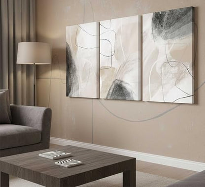 SMFARTJX 3Pcs Modern Abstract Canvas Wall Art 16x24in