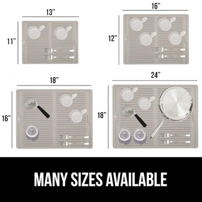 GORILLA GRIP Patented BPA-Free Silicone Dish Drying Mat, 18x16, Almond - color: Almond, size: 18" x 16", style: Silicone