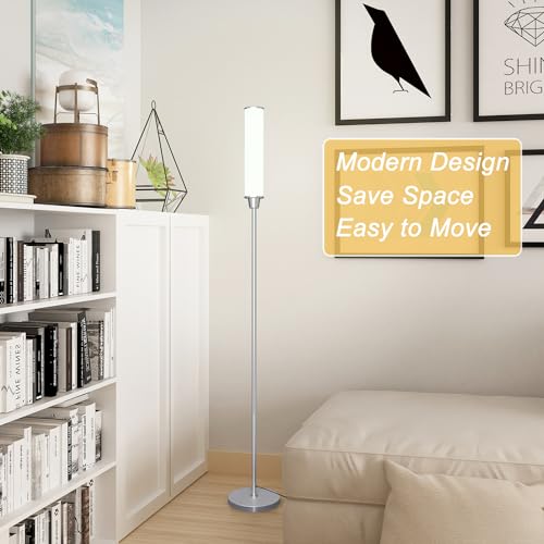 Nukanu Floor Lamp with Remote Control,Nickel - color: Nickel