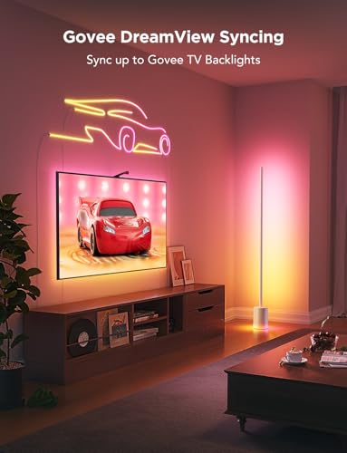 Govee Floor Lamp 2, RGBIC Smart Floor Lamp for Living Room, Bedroom - color: Silver
