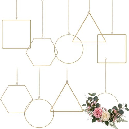 Shimeyao 12 Set Dream Catcher Rings Metal Hoops for Crafts, Four Shapes - color: Four Shapes