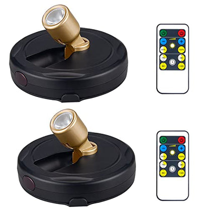 Battery Operated LED Spotlight, Indoor Picture Plant Spot Lights - color: Gold