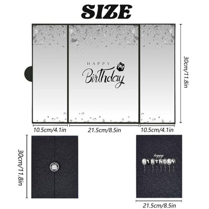 Crenics Black and White Birthday Guest Signature Book Alternative 18" x 12" - color: Black