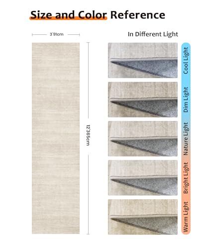3x12 Runner Rug Non Slip, Washable Rug Runners for Hallways,Beige - color: Stripe-beige, size: 3' x 12' (Runner)