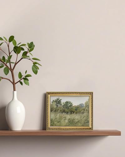 AIMAILON Framework Spring Wildflower Pattern, Impressionist Style 8x10 - color: Green Countryside Scenery, size: 10"L x 8"W