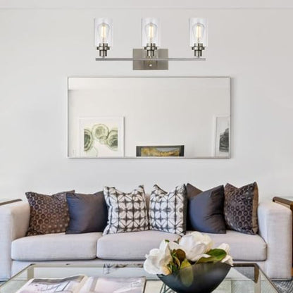 MELUCEE 3 Lights Wall Sconce Brushed Nickel Finished 20.5 Inch - color: Brushed Nickel, size: 3-Light