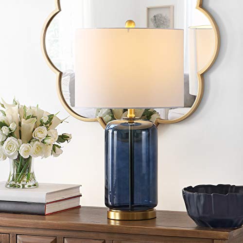 SAFAVIEH Lighting Novah Table Lamp, 26″ Glass Blue TBL4283B - color: Blue