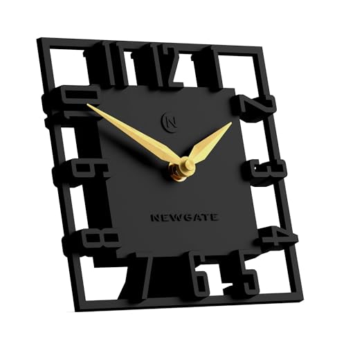 NEWGATE® Highline Desk Clock | Square Skeleton Clock | Black - color: Black