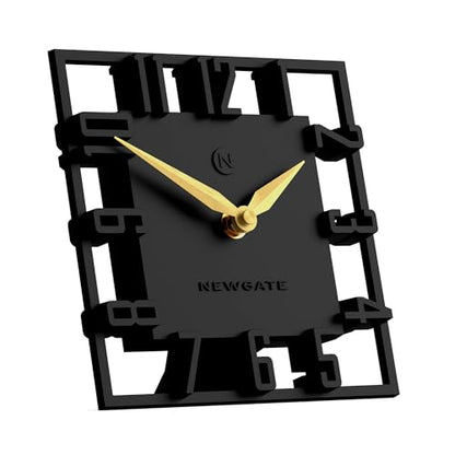 NEWGATE® Highline Desk Clock | Square Skeleton Clock | Black - color: Black