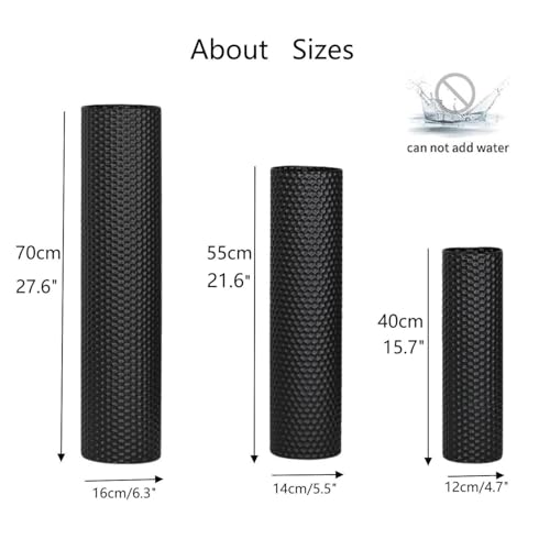 Bigsee 3pcs Black Tall Floor Vases - Metal Big Vases for Decor Living Room