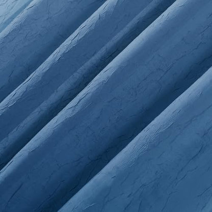 No. 918 Erica Crushed Sheer Voile Rod Pocket Curtain Panel, 51" x 84", Blue - color: Blue, size: 51"W x 84"L (Pack of 1)