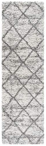 SAFAVIEH Hudson Shag Runner Rug 2'3"x6', Soft Plush Grey & Beige SGH281J - color: Grey/Beige, size: 2'3" x 6' (Runner)