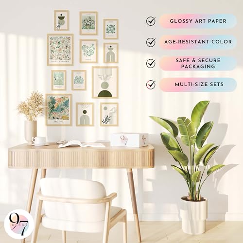 97 Decor Sage Green Wall Art, 12 Matisse Style Prints, Unframed - color: Sage Green Gx8x10