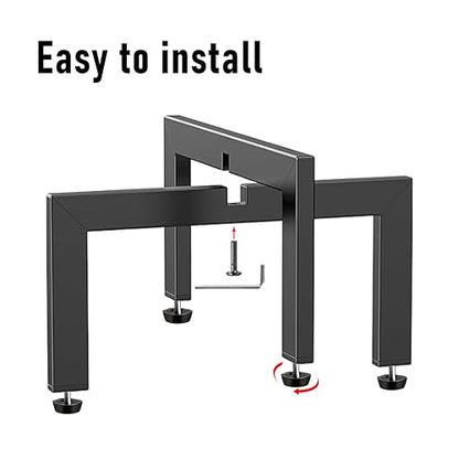 4-Pack Plant Stand Indoor Outdoor with Adjustable Feet, Black - size: 4 Pack - Large & Medium