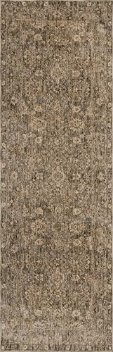 Loloi Magnolia Home Junie Lagoon/Natural 9'-6" x 13' Area Rug - color: Lagoon / Natural, size: 9'6" x 13' (Rectangular)