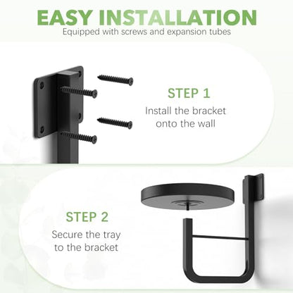 3 Pack Wall Plant Holder for Hanging Planters Indoor Outdoor Black - color: Black-3Pcs20cm