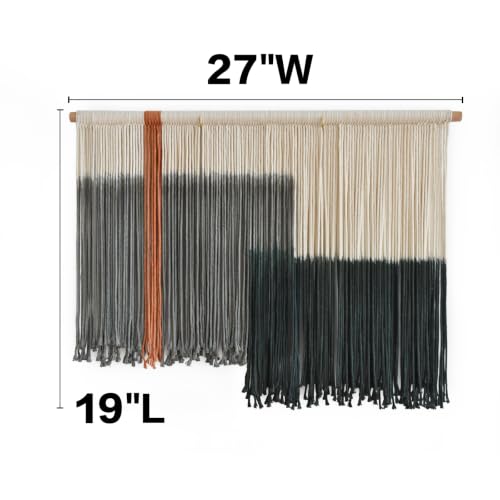 Macrame Wall Hanging Green Boho Fiber Art for Bedroom Room 27"W x 19"L - color: Green, size: 27"W*19"L