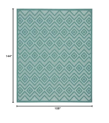 Nourison Home Versatile Aqua Teal 9' x 12' Area Rug - Easy Clean, Non Shedding, Bed Room, Living Room, Dining Room, Kitchen (9' x 12') - color: Aqua Teal, size: 9' x 12' (Rectangular)