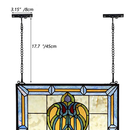 Bieye Chain002 17.7-Inch Black Hanging Chains for Stained Glass, 2-Pack - size: Black 17.7-inches Long