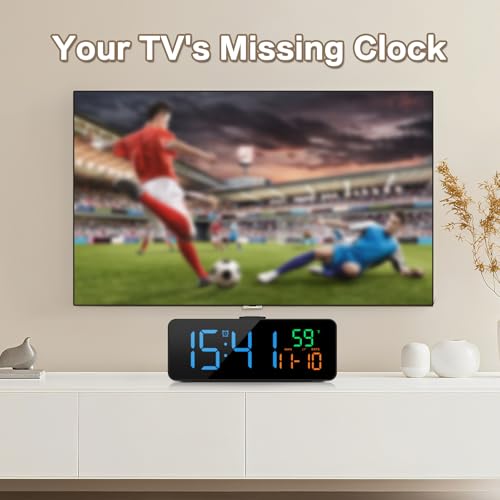 Netzu 3-in-1 Digital Clocks for Living Room, Small & Compact Alarm Clock - color: Blue