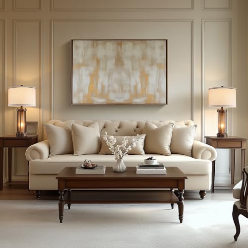RORIA Farmhouse Table Lamps for Living Room with USB C+A Ports - color: 1 Pack-Brown