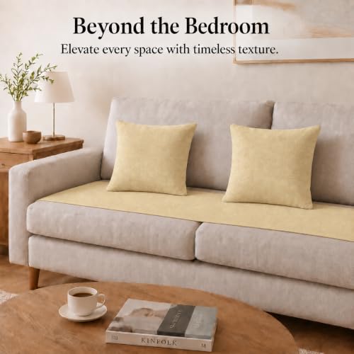 Solid Bed Runner Set,2 Pillow Covers,Mustard Yellow,70.9x19.7in - color: Mustard Yellow, size: Twin/Twin XL
