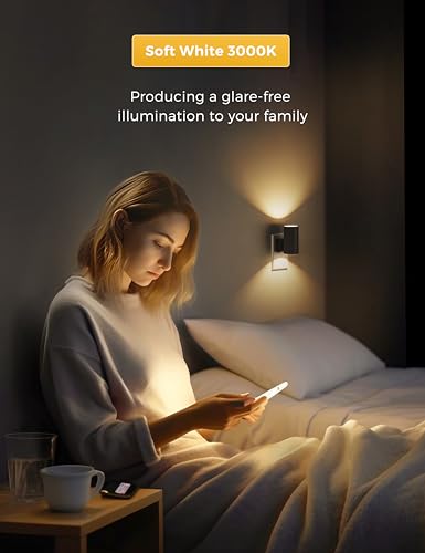 L LOHAS LED Night Light Plug in, Night Lights Plug into Wall, Soft White - color: 3000K-soft white, size: 2 Pack