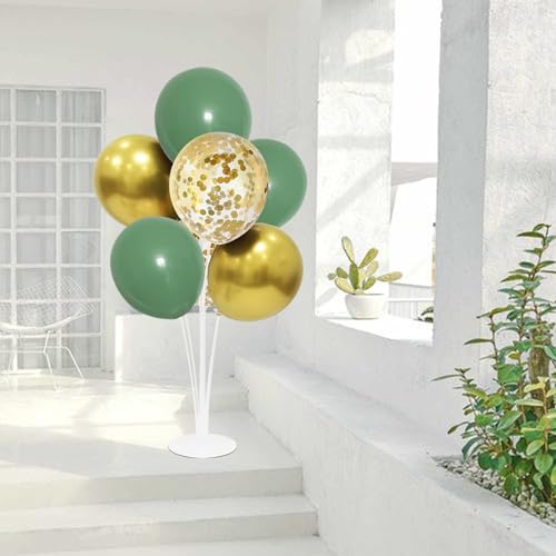 ZJDHPTY 4Set Green and Gold Balloon Stand Table Centerpieces Party Decor - color: Green Gold 4