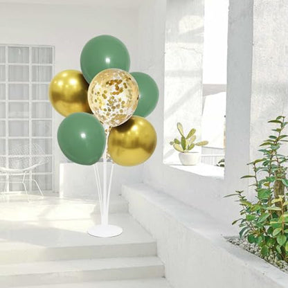 ZJDHPTY 4Set Green and Gold Balloon Stand Table Centerpieces Party Decor - color: Green Gold 4