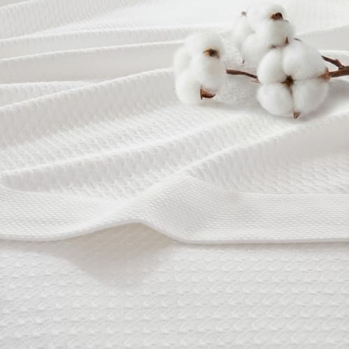 Madison Park 100% Egyptian Cotton King Size Bed Blanket for Summer White - color: White, size: King